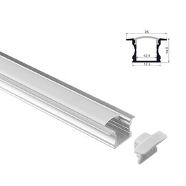 installazione facile di profilo di alluminio di 25X15mm 12.5mm LED per le strisce principali flessibili